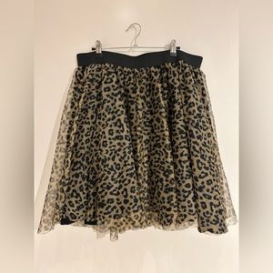 Torrid Leopard tulle skirt